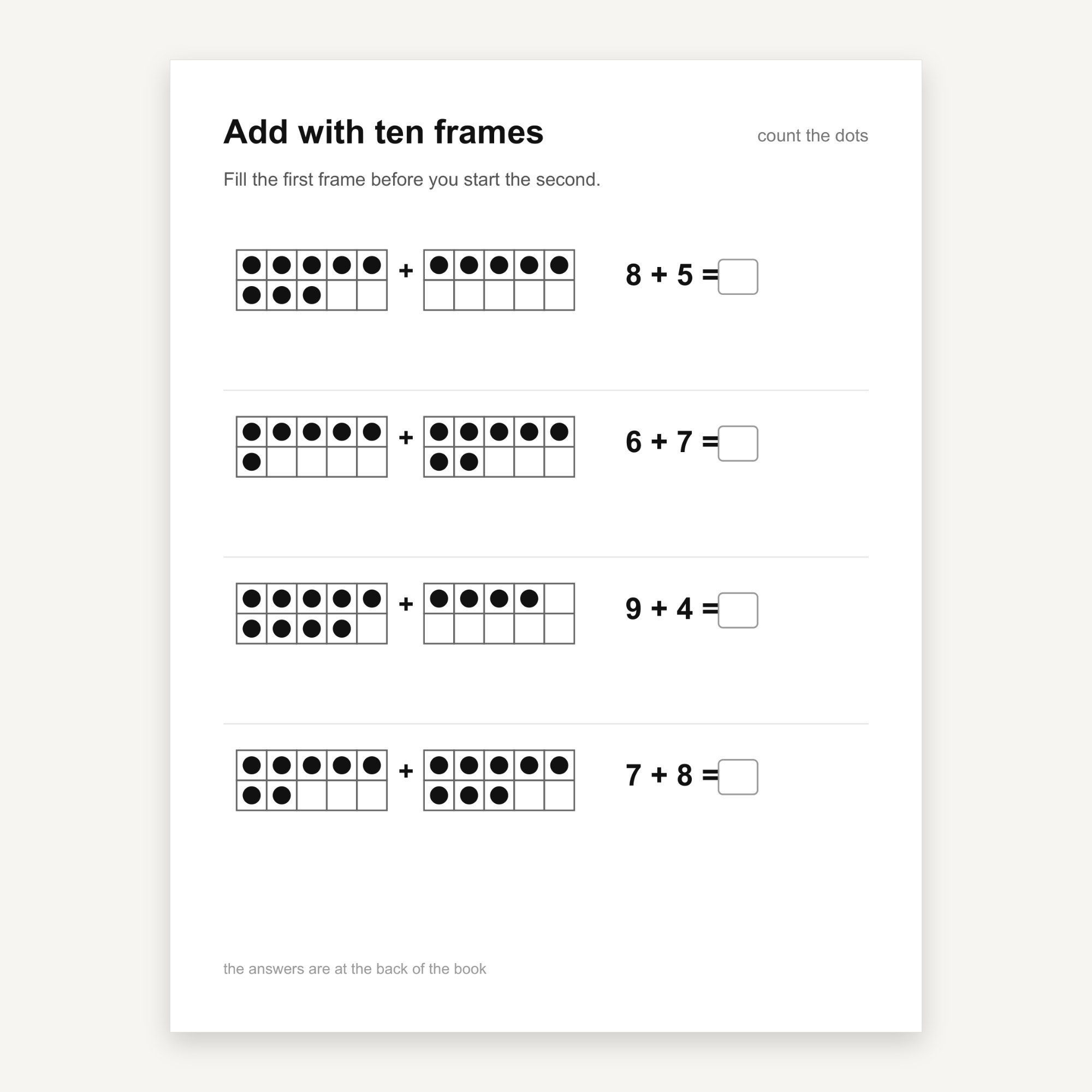 Addition & Subtraction Within 20 preview