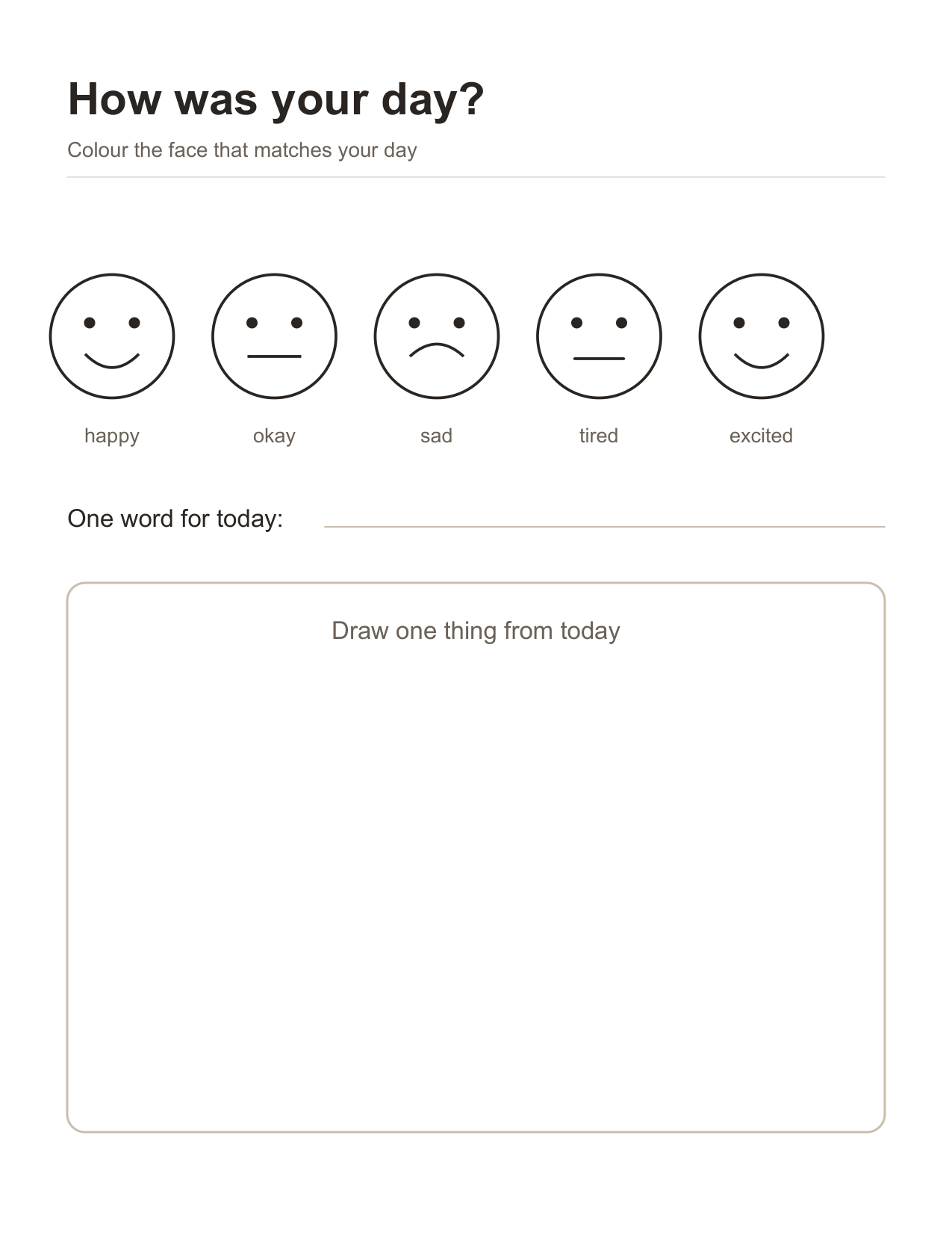 Draw Your Day Templates printable preview