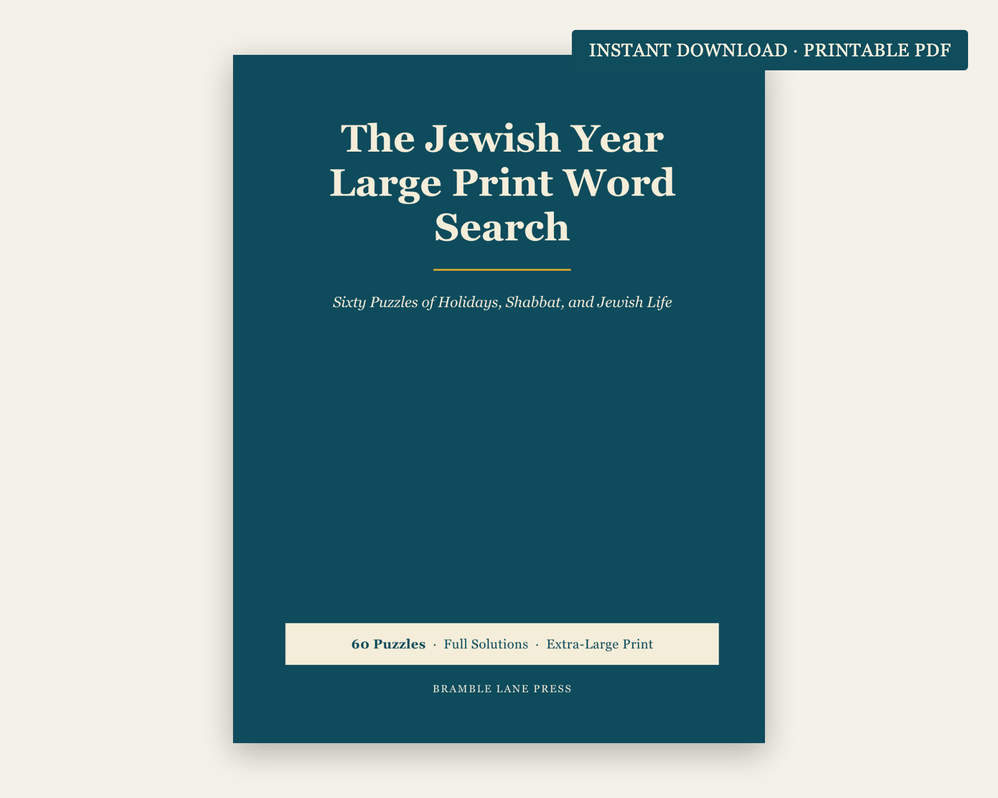 The Jewish Year Word Search — Large Print preview