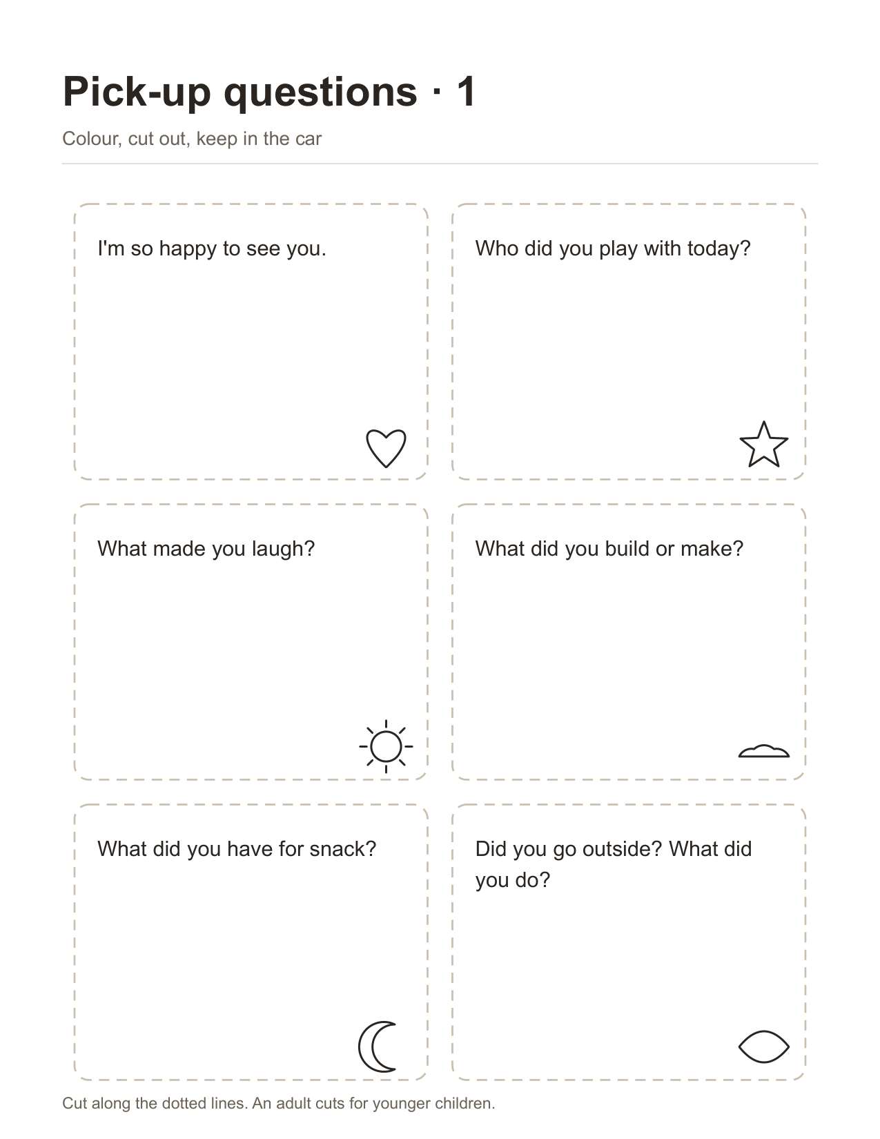 Pick-Up Question Cards printable preview