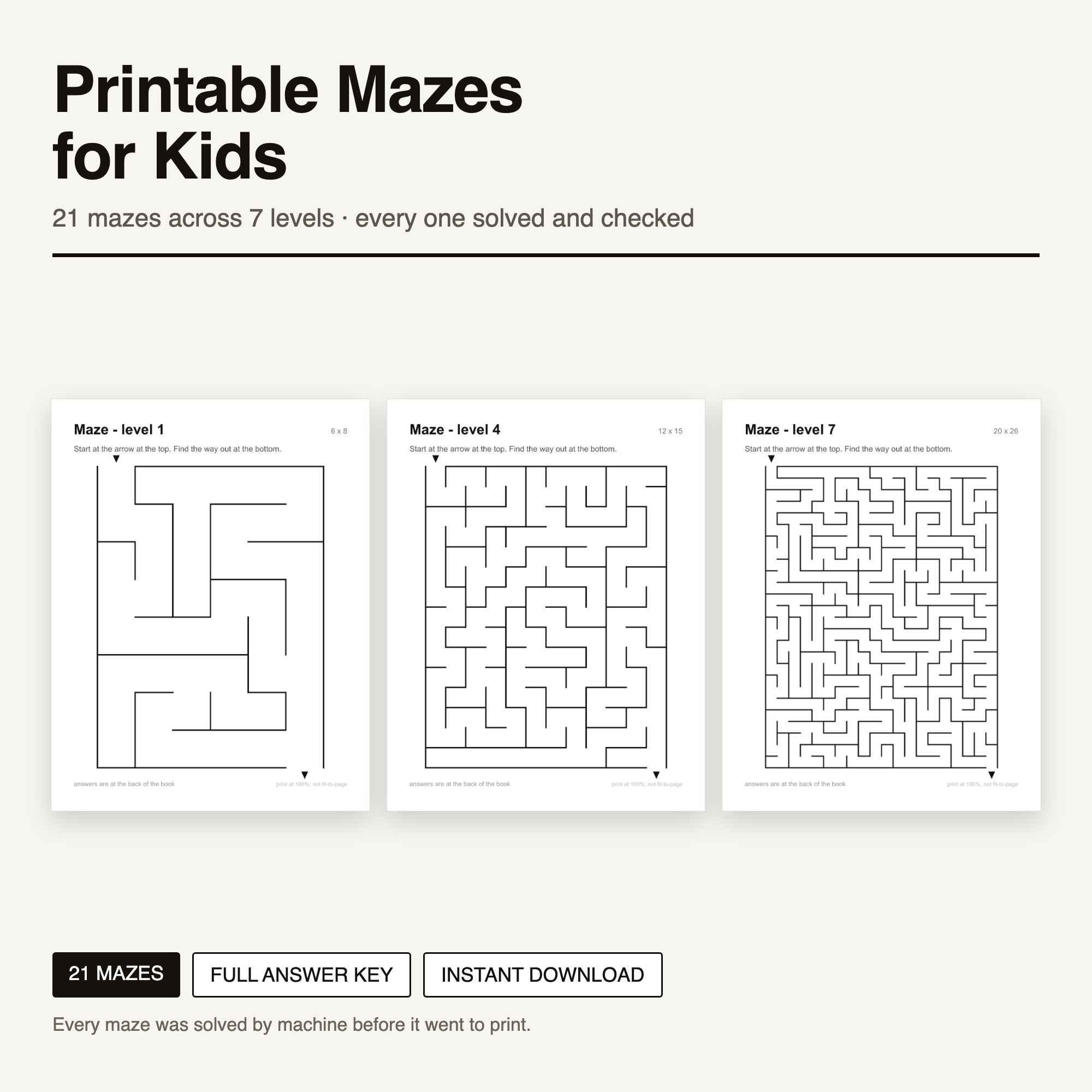 Printable Mazes for Kids preview